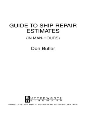 cover image of A Guide to Ship Repair Estimates in Man Hours